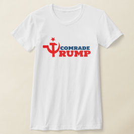 ハンマーと鎌ロシアの付き同志トランプ Tシャツ