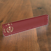 ハンマーと鎌 デスクネームプレート (側面)