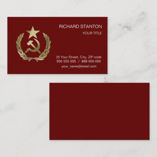 ハンマーと鎌 名刺 (正面/裏面)