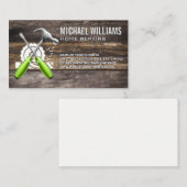 ハンマーねじ |ソー |木製ボード 名刺 (正面/裏面)