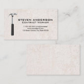 ハンマーのロゴ |テクスチャグランジウォール 名刺 (正面/裏面)