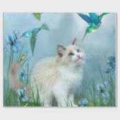 ハンマーの芸術のギフト用包装紙が付いているRagdollの子猫 ラッピングペーパー (フラット)