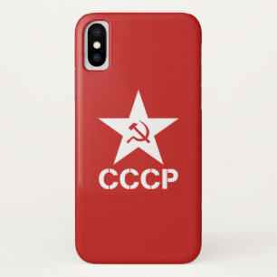 ハンマーの鎌CCCPの電話箱、AppleのiPhone Xを主演して下さい iPhone X ケース