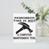 ハンマーはコンピュータの保守ツールではない ポストカード (スタンド正面)