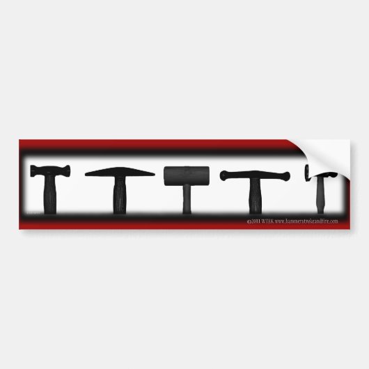 ハンマーはバンパーステッカーを尾行します バンパーステッカー (正面)