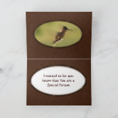 ハンマーは大事な行事を楕円形カスタマイズ カード (内部)