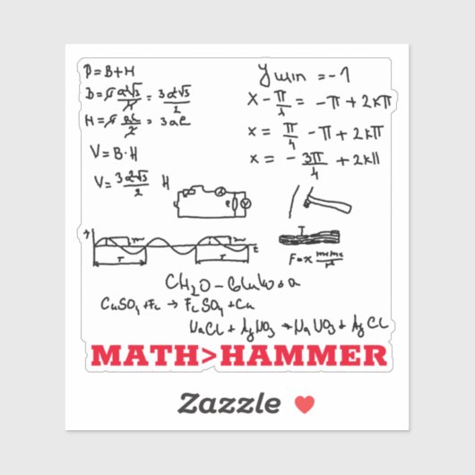 ハンマーよりも厄介な数学素晴らしの方程式 シール (シート)