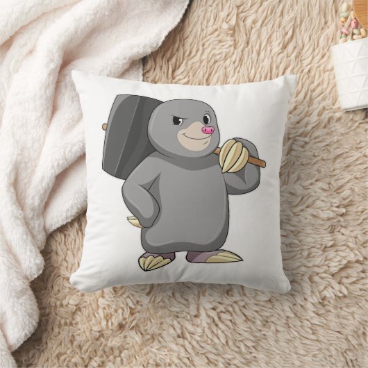 ハンマーを使ったモグラ クッション (ブランケット)