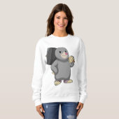 ハンマーを使ったモグラ スウェットシャツ (正面フル)