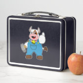 ハンマーを使った牛 メタルランチボックス (インサイチュ)