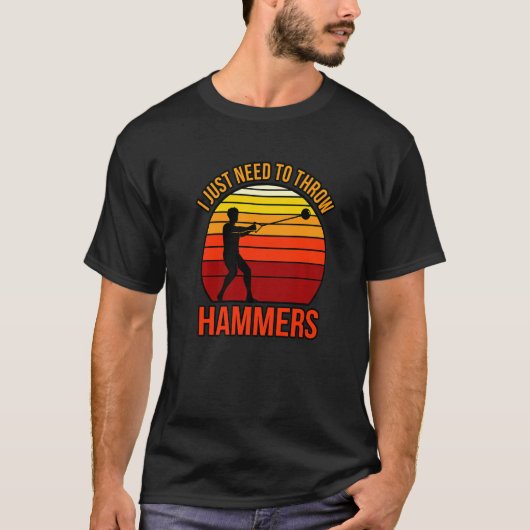 ハンマーを投げるだけだ Tシャツ (正面)