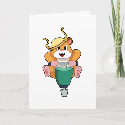 ハンマーを持つハムスター カード (正面)