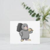 ハンマーを持つ便利屋のモグラ ポストカード (スタンド正面)