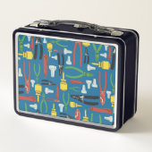 ハンマーを握り潰して行く メタルランチボックス (裏面)