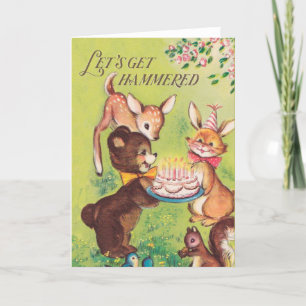 ハンマーを食べよう – ヴィンテージおもしろいバースデーカード シーズンカード