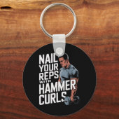 ハンマーカールボディビルフィットネストレーニングジム キーホルダー (正面)