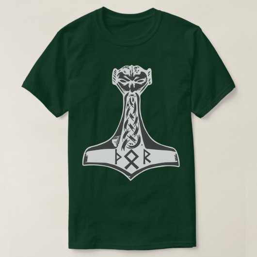 ハンマーサンダーゴッドルーン北欧神ドナールーン Tシャツ (デザイン正面)