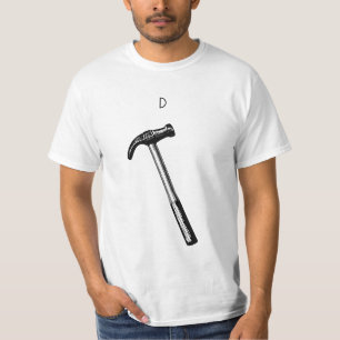 ハンマースケッチ、ヴィンテージツールイラストレーション。 Tシャツ