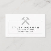 ハンマースシルバーブラックQRコード建築 名刺 (正面)