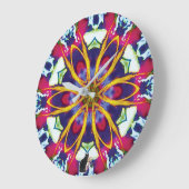 ハンマーズ万華鏡のように千変万化するパターン ラージ壁時計 (傾斜)