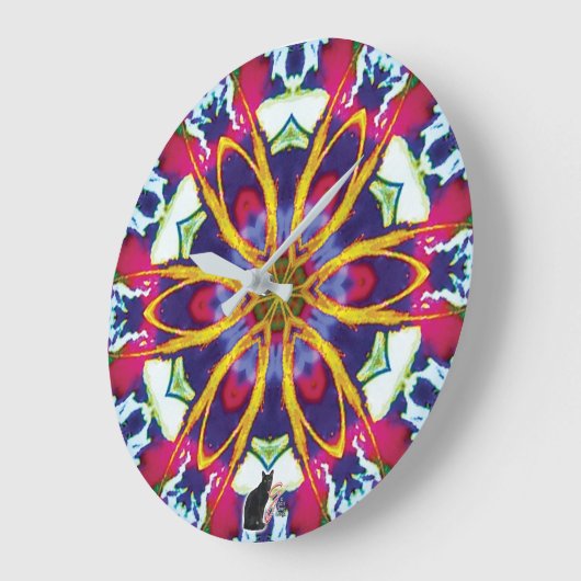 ハンマーズ万華鏡のように千変万化するパターン ラージ壁時計 (傾斜)