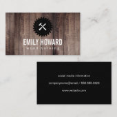 ハンマーチゼルソー | ウッド 名刺 (正面/裏面)