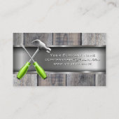 ハンマードライバーのロゴ |木材 |金属 名刺 (裏面)