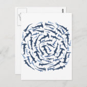 ハンマーハイハンマーヘッドシャークスキューバダイビング ポストカード (正面/裏面)