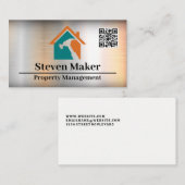 ハンマーハウスロゴ | 修理工 | QRコード 名刺 (正面/裏面)