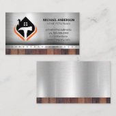 ハンマーハウスロゴ | 建築 | メタル材 名刺 (正面/裏面)