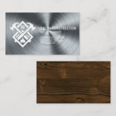 ハンマーハウスロゴ |金属（木材） 名刺 (正面/裏面)