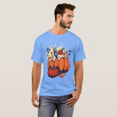 ハンマーファおもしろいミリで打ち砕かれたハロウィーンのカボチャ Tシャツ (正面フル)