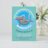 ハンマーヘッドサメの楽しい誕生日 招待状 (スタンド正面)