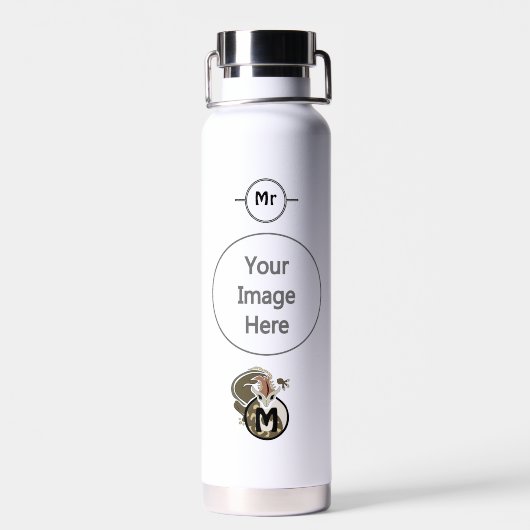 ハンマーヘッドサラマンダーモノグラム ウォーターボトル (背面)