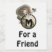 ハンマーヘッドサラマンダーモノグラム ワインラベル (シングルラベル)