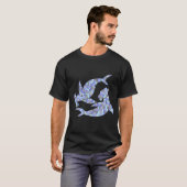 ハンマーヘッドシャークの落書き Tシャツ (正面フル)