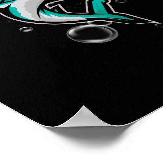 ハンマーヘッドシャークを打おもしろいち上げよう ポスター (角)