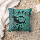 ハンマーヘッドシャークアタックおもしろいサーフシャックブルー クッション (ブランケット)