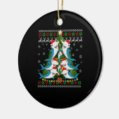 ハンマーヘッドシャーククリスマス照明ツリーシャーク セラミックオーナメント (左)