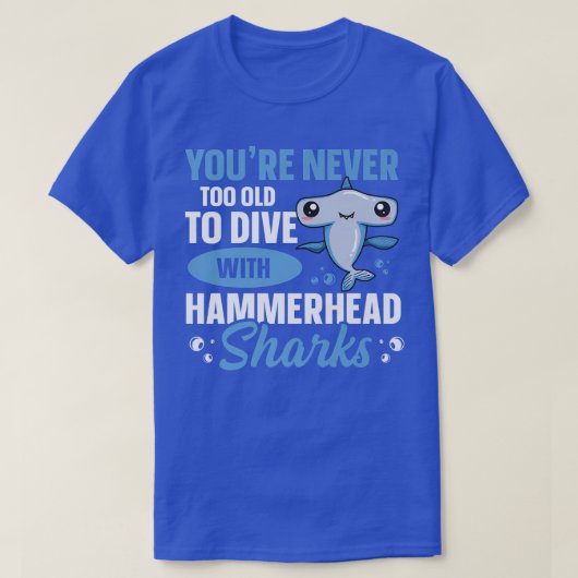 ハンマーヘッドシャークダイビング引用文 Tシャツ (デザイン正面)