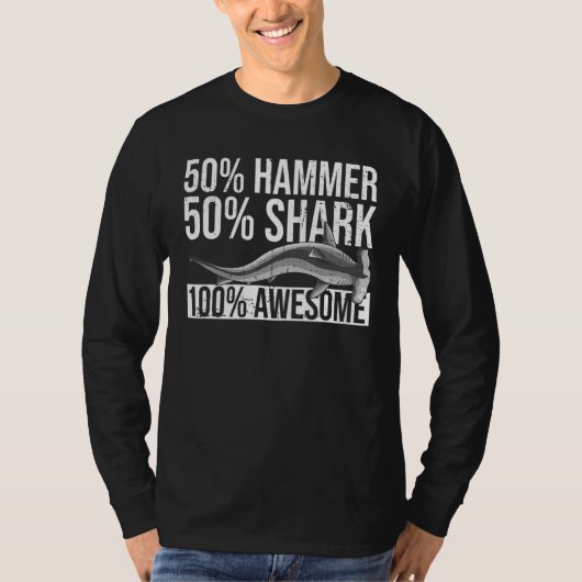 ハンマーヘッドシャークダイビング引用文 Tシャツ (正面)