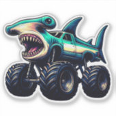 ハンマーヘッドシャークモンスタートラック シール (正面)