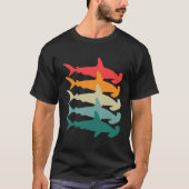 ハンマーヘッドシャークレトロ Tシャツ (正面)