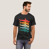 ハンマーヘッドシャークレトロ Tシャツ (正面フル)