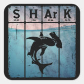 ハンマーヘッドシャーク周期表元素化学 スクエアシール (正面)