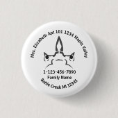 ハンマーヘッドシャーク失ったファミリーホームアドレス 缶バッジ (正面)