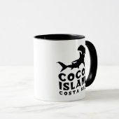 ハンマーヘッドシャーク愛好家のためのココス島ダイビング マグカップ (正面右)