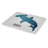 ハンマーヘッドシャーク漫画イラストレーション カッティングボード (角)