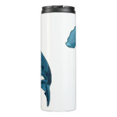 ハンマーヘッドシャーク漫画イラストレーション タンブラー (裏面)