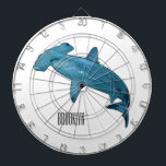 ハンマーヘッドシャーク漫画イラストレーション ダーツボード<br><div class="desc">ハンマーヘッドシャーク漫画イラストレーション</div>